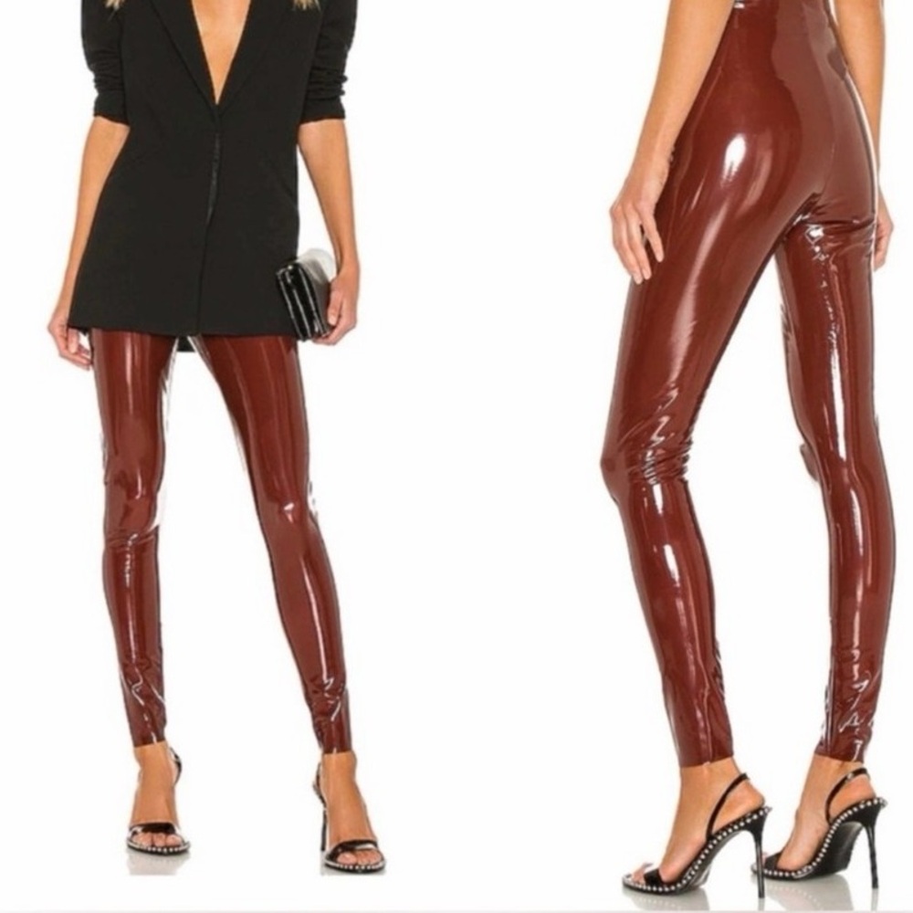 Commando Perfect Control Faux Patent Leather Legging in Sienna XS